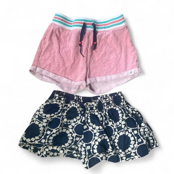 Deux par Deux pink shorts & Anthem of the Ants Navy/White Shorts - size 6 - Picture 1 of 5